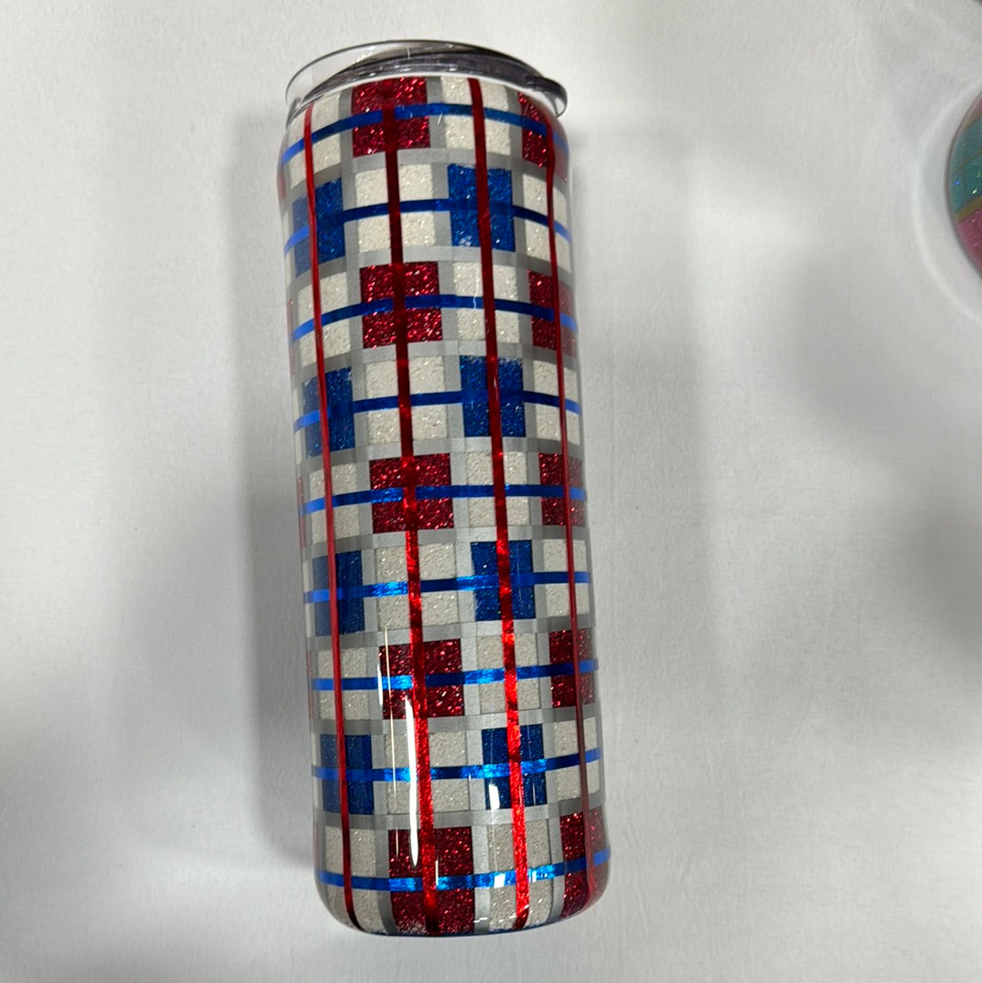 Red, White And Blue Plaid