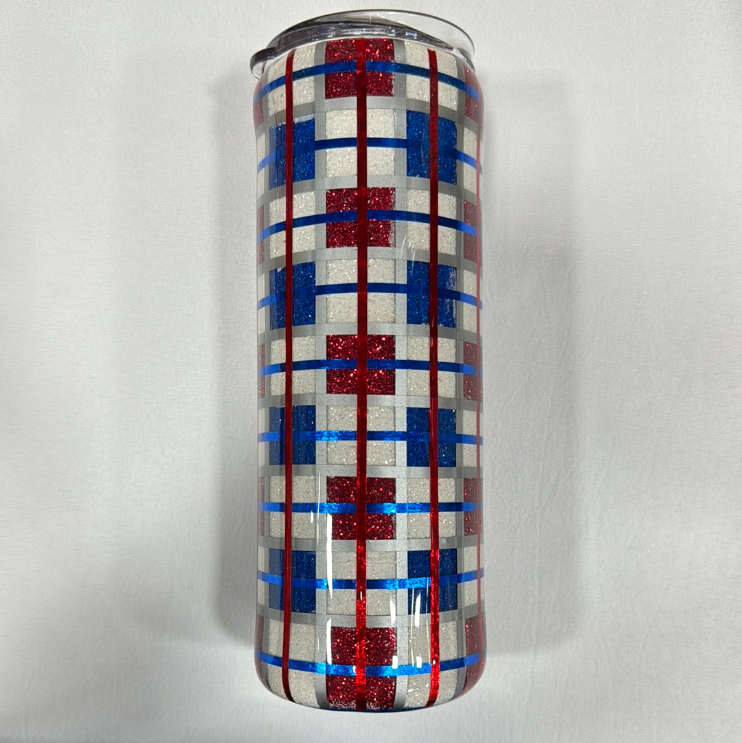 Red, White And Blue Plaid