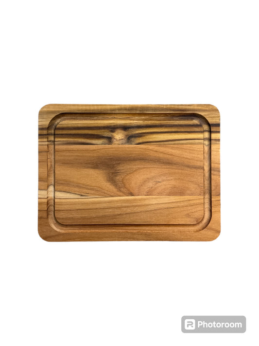 Rectangle Wood Cutting Board with Divot