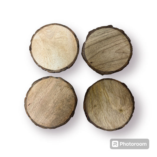 Tree Bark Coaster ( Set of 4 )