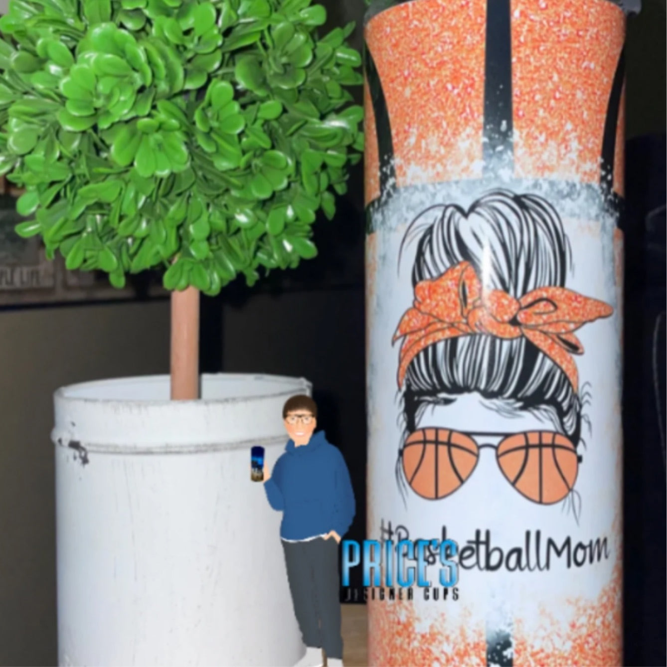20oz Basketball Mom